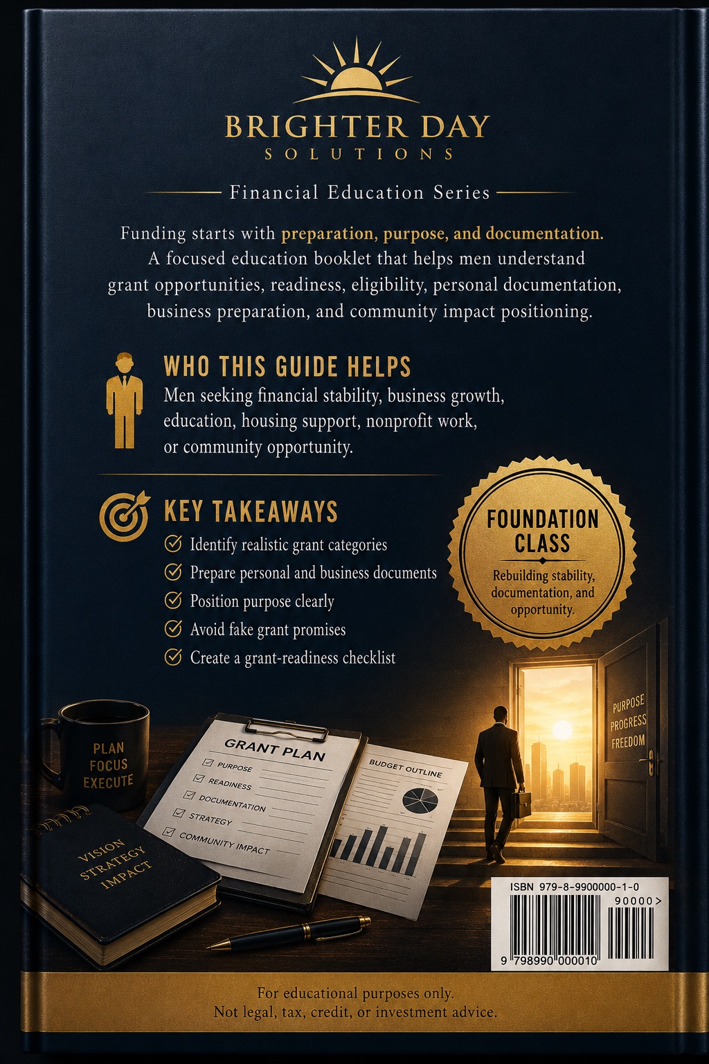Grants for Men — Back Cover