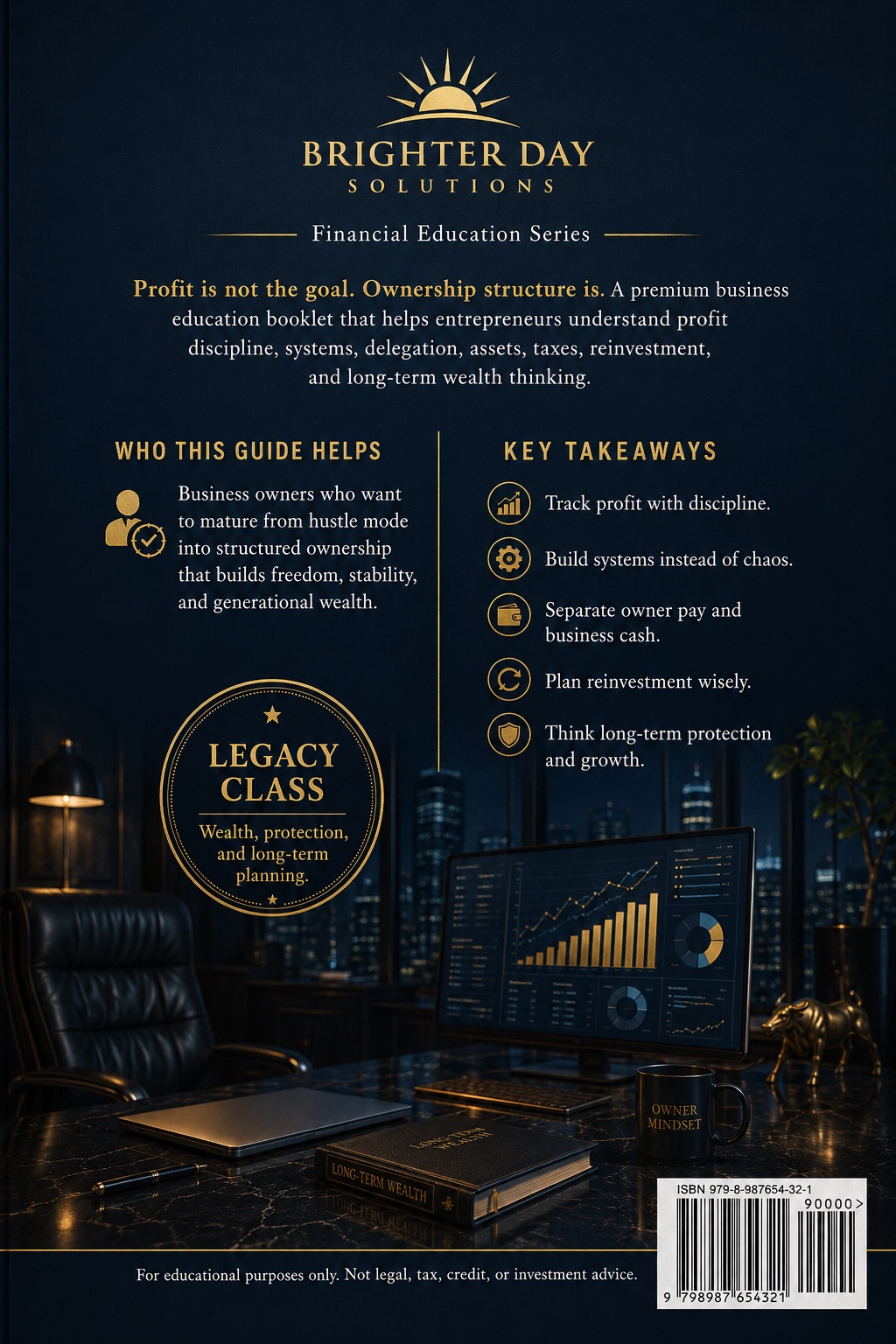 The Wealthy Business Owner — Back Cover